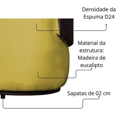 Imagem de Namoradeira Poltrona 2 Lugares Bia Composê Veludo com material sintético
