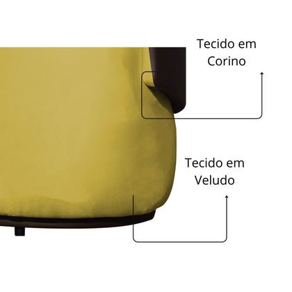 Imagem de Namoradeira Poltrona 2 Lugares Bia Composê Veludo com material sintético