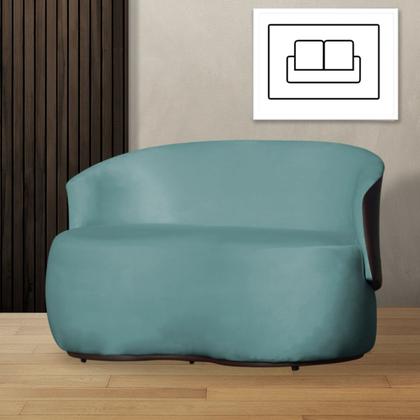 Imagem de Namoradeira Poltrona 2 Lugares Bia Composê Veludo com material sintético