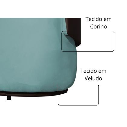 Imagem de Namoradeira Poltrona 2 Lugares Bia Composê Veludo com material sintético