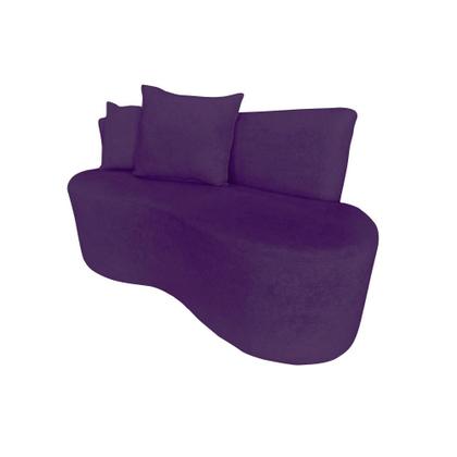 Imagem de Namoradeira Sofá 2 Lugares Yara Orgânica Veludo Roxo
