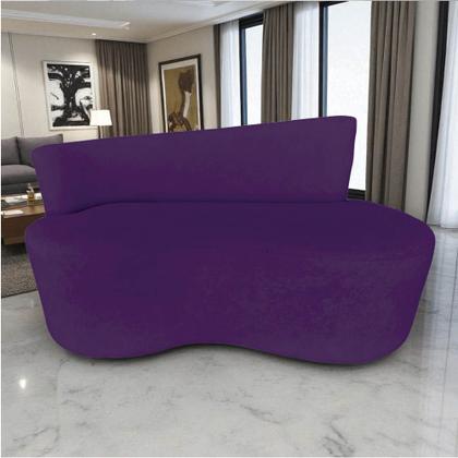 Imagem de Namoradeira Sofá 2 Lugares Yara Orgânica Veludo Roxo