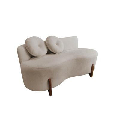 Imagem de Namoradeira Sofá Feijão Lounge Orgânica Suede Bege