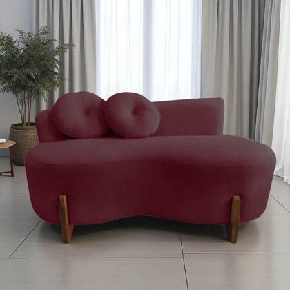 Imagem de Namoradeira Sofá Feijão Lounge Orgânica Suede Marsala