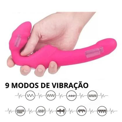 Imagem de Nana S-Hande Vibrador Duplo Strapless 9 Modos de Vibração 21,8cm x 3,1cm Flexível em Silicone Recarregável