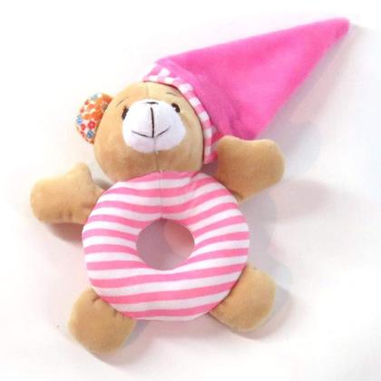 Imagem de Naninha Com Chocalho Urso Rosa Love