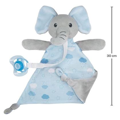 Imagem de Naninha Com Prendedor de Chupeta Buba Elefante Azul