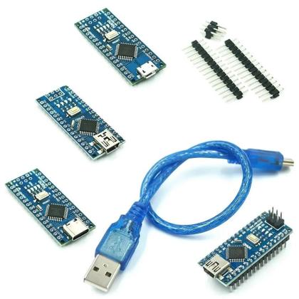 Imagem de Nano Mini Tipo-C Micro USB Compatível Com Controlador Vermelho ATMEGA328P Arduino CH340 Driver USB