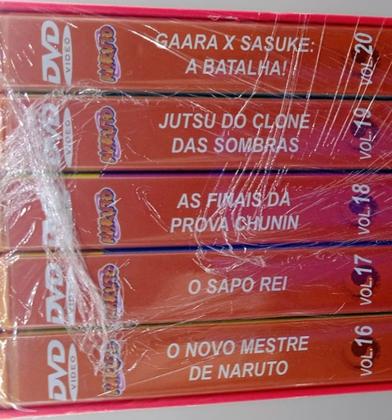 NARUTO BOX 04 - DVD NARUTO 05 DISCOS ( VOLUMES 16 - 17 - 18 - 19 e