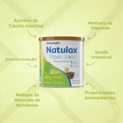 Imagem de Natulax Fiber Lata 260g Sem Sabor Mix de Fibras 260g Maxinutri