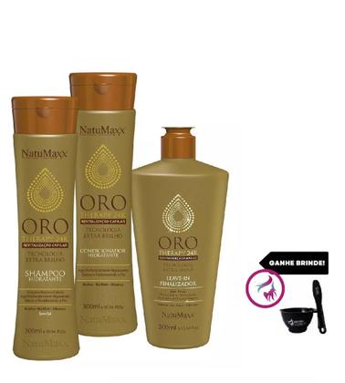 Imagem de Natumaxx Oro Therapy Shampoo E Condicionador 300ml+ Leave-in