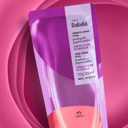 Imagem de NATURA TODODIA SABONETE GEL AMEIXA FLOR BAUNILHA REFIL 300ml