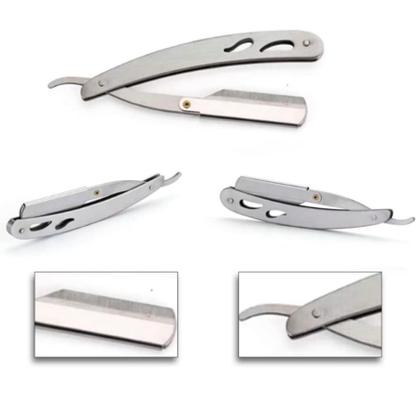 Imagem de Navalha de Barbear Profissional Aço Inox Navalhete de Acabamento Sobrancelha Barba Barbeiro