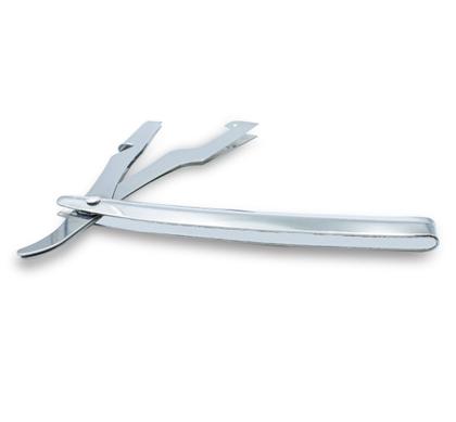 Imagem de Navalhete Barbeiro Cabo de Aço Inox Barbear Profissional