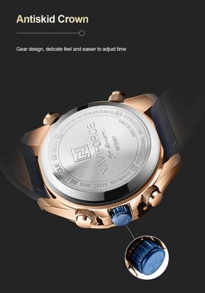 Imagem de NAVIFORCE AZUL MARINHO 9197L RGBEBE  Relógio de pulso sem gênero de negócios luminoso grande mostrador digital com pulseira de couro