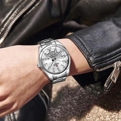 Imagem de NaviForce Relógio de Pulso sem gênero à Prova d'Água, Data, Quartzo, Completamente de Aço,