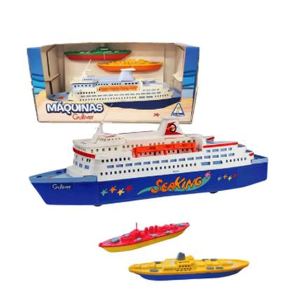 Imagem de Navio Transatlântico 2 Barcos Frota Naval Máquinas Gulliver