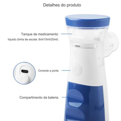 Imagem de Nebulizador Inalador Silencioso Portátil - Mesh