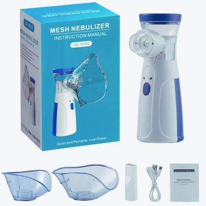 Imagem de Nebulizador Inalador Ultrassonico Sem Fio Recarregavel USB Compacto Portatil Silencioso