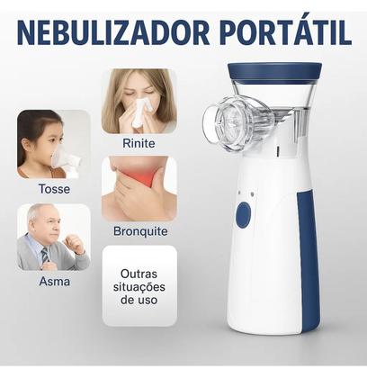 Imagem de Nebulizador Portátil Inalador Silencioso Sem Fio Infantil e Adulto Original Ultrassônico
