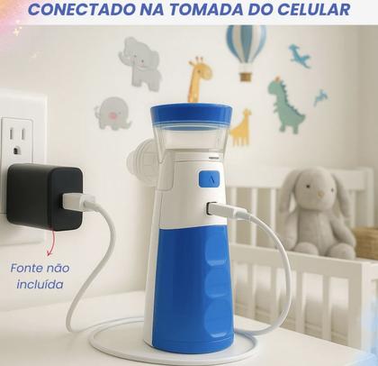 Imagem de Nebulizador Portátil Inalador Silencioso Sem Fio Infantil e Adulto Original Ultrassônico