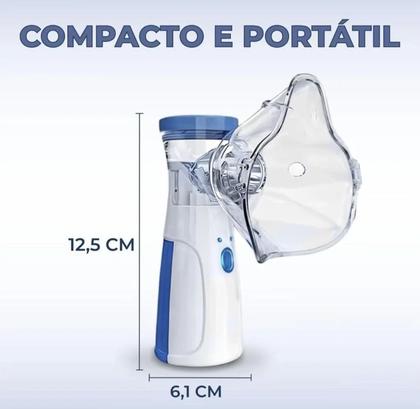 Imagem de Nebulizador Portátil Inalador Silencioso Sem Fio Infantil e Adulto Ultrassônico