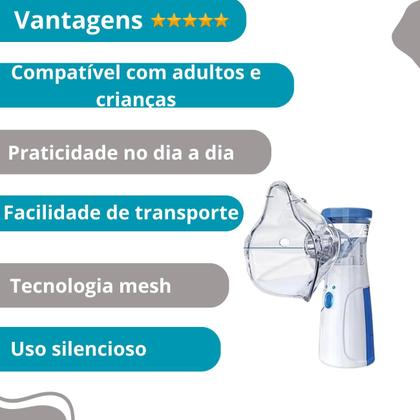 Imagem de Nebulizador silencioso ultrassônico para cuidados diários e eficazes