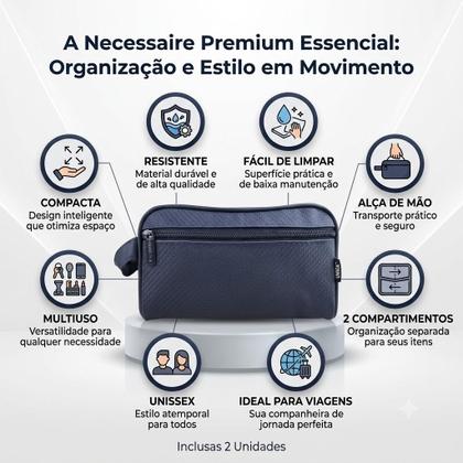 Imagem de Necessaire Brick com Alça de Mão Unissex Organizador Viagem