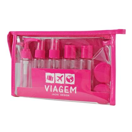 Imagem de Necessaire com Frascos para Viagem 10 Peças Jacki Design Pink