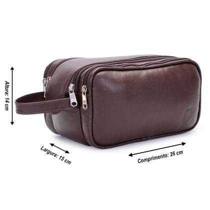 Imagem de Necessaire de Couro Grande Executiva Premium Organizador de Viagem