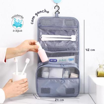 Imagem de Necessaire Feminina Com Gancho E Divisórias Organizadora