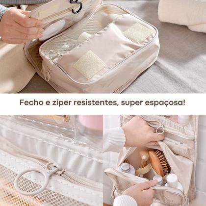 Imagem de Necessaire Feminina Com Gancho E Divisórias Organizadora