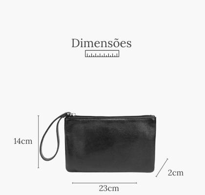Imagem de Necessaire Feminina em Couro Legitimo Pequena para Cosméticos maquiagens documentos Road Seven
