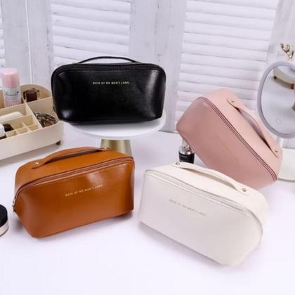 Imagem de Necessaire Feminina Grande Maquiagem Cosméticos Bolsa Viagem Armazenamento Organizador