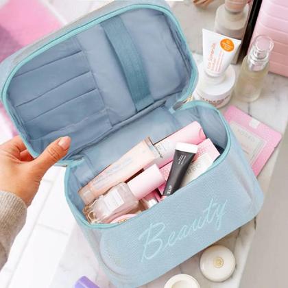 Imagem de Necessaire Feminina Maquiagem Bolsa Organizador Linha Beauty