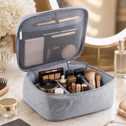 Imagem de Necessaire Feminina Organizadora De Cosméticos Maquiagem Pincéis Higiene Pessoal Bolsa Viagem