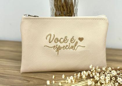 Imagem de Necessaire feminina para maquigem, kit de higiene, viagem tipo carteira