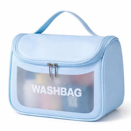 Imagem de Necessaire Feminina Preta Prática e Espaçosa para Viagens e Organização Pessoal