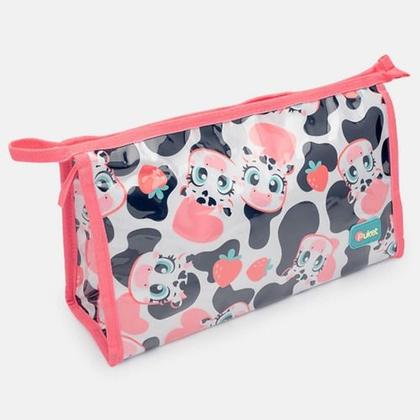 Imagem de Necessaire Grande Vaca Romântica Off White Espaçosa Moderna