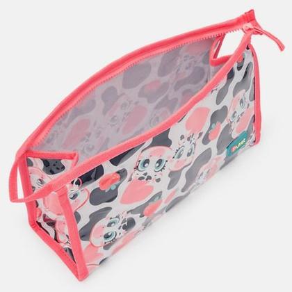 Imagem de Necessaire Grande Vaca Romântica Off White Espaçosa Moderna