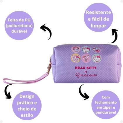 Imagem de Necessaire Hello Kitty Klass Vough Estampada Lilás Kchk-04L