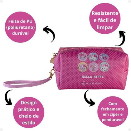 Imagem de Necessaire Hello Kitty Klass Vough Estampada Rosa Kchk-04P