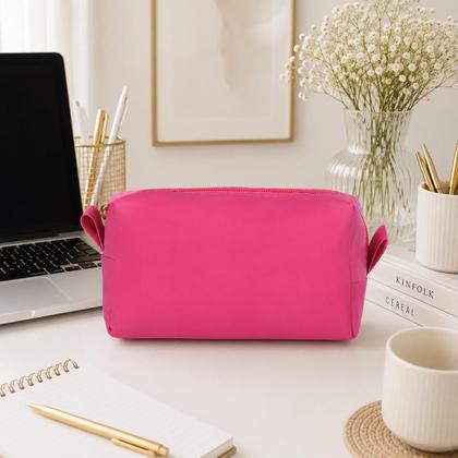 Imagem de Necessaire Média Feminina Organizador de Maquiagem Multiuso Bolsa Viagem com Zíper