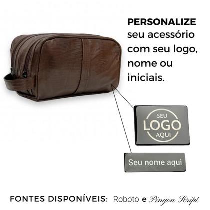 Imagem de Necessaire Multiuso com Divisórias Em Couro Paris Viccina