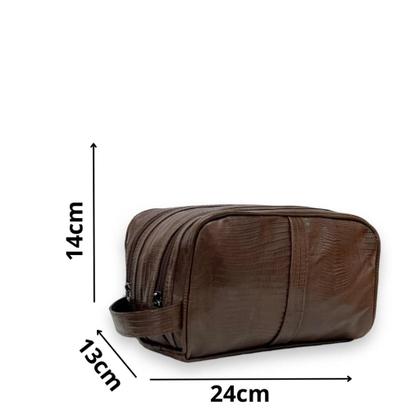 Imagem de Necessaire Multiuso com Divisórias Em Couro Paris Viccina