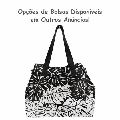 Imagem de Necessaire Tropical Feminina Folhagem Preta e Branca, Magicc