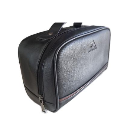 Imagem de Necessaire Unissex Em Couro Polo King Preto Forro Poliéster