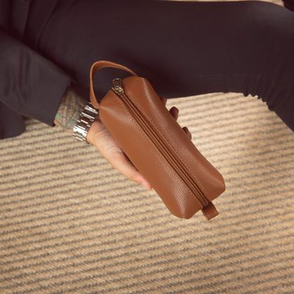 Imagem de Necessaire Unissex Organizadora Viagem De Couro Premium