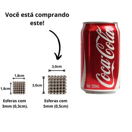 Imagem de Neocube Imã Bolinhas Magnéticas 216 Esferas Neodímio Com Latinha