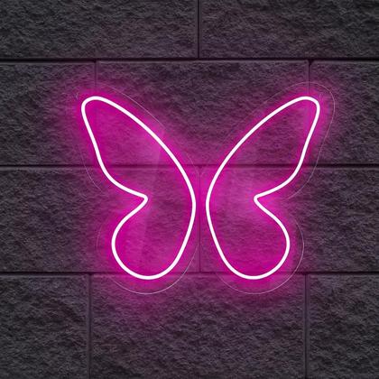 Imagem de Neon Led Borboleta Rosa decoração Quarto Festa